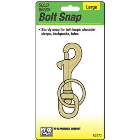 Hy-Ko Solid Bolt Snap Split Ring, Brass 494062
